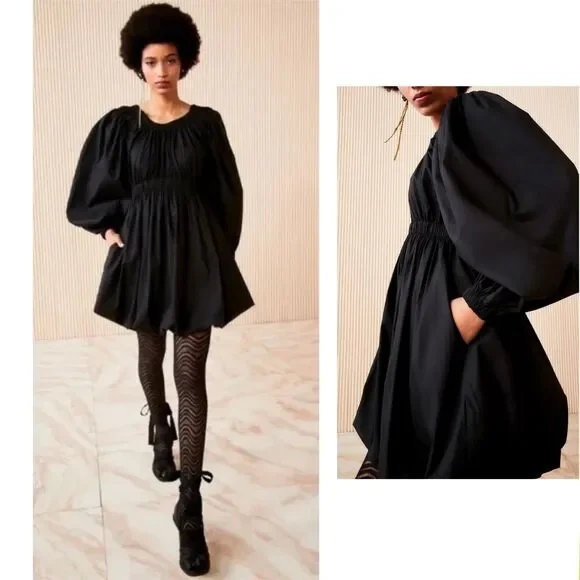 Ulla Johnson Martine Bubble Mini Dress NEW Black Size 0 - Picture 9 of 9